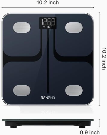 RENPHO Розумні ваги для аналізу складу тіла, цифрові Wi-Fi/Bluetooth ваги, персональні ваги з вимірюванням ІМТ, додаток для фітнесу, технологія Step-On