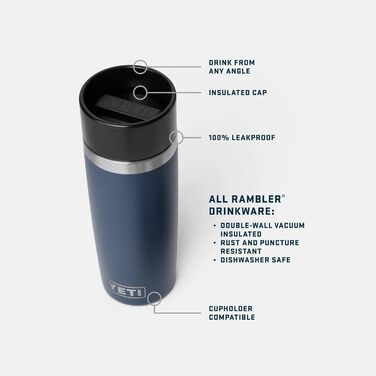 Термофляга YETI Rambler 16 oz (473 мл) з кришкою Commuter – не протікає, з нержавіючої сталі, Ridgeline