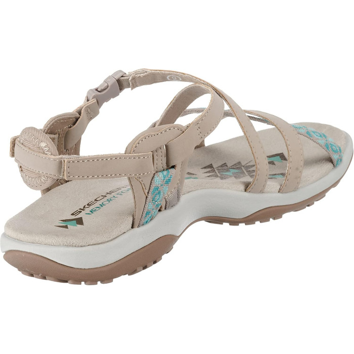 Сандалі жіночі Skechers Reggae Slim-Vacay 39 EU бежеві Duraleather - легкі та зручні босоніжки