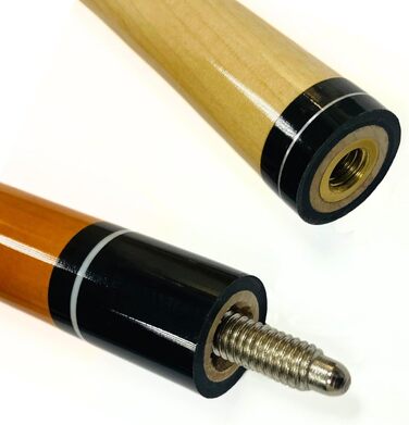 Більярдний кий Winsport Eight-Ball з професійним шкіряним вкладишем 13 мм, 147 см, 2-секційний, з обмоткою