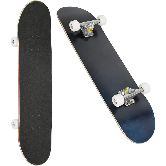 Скейтборд повний 79x20 см з підшипниками ABEC-9, 7 шарів, Double Kick Concave, максимальне навантаження 150 кг