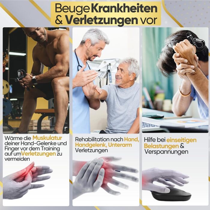 Тренування хватки рук STRABOZZ: набір для зміцнення пальців та передпліччя, регульований під навантаження