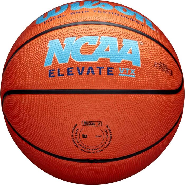 Баскетбольний м'яч Wilson NCAA Elevate VTX розмір 7, оранжево-синій, для дорослих, унісекс