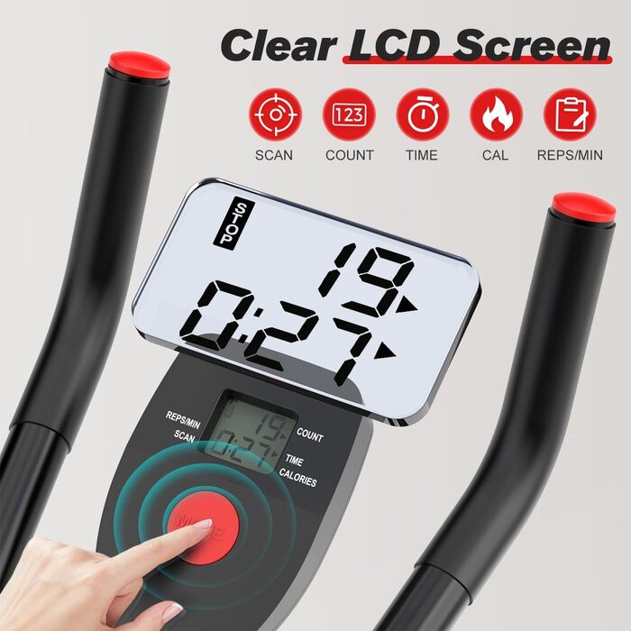 Тренування пресу RELIFE: компактний складаний тренажер для дому. AB-тренажер для ефективних вправ на прес, чорний