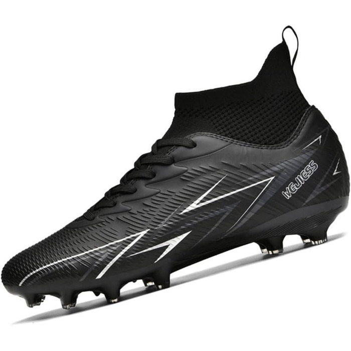 Чоловічі футбольні бутси High Top, професійні, для тренувань та гри на штучному покритті, чорні, розмір 37 EU