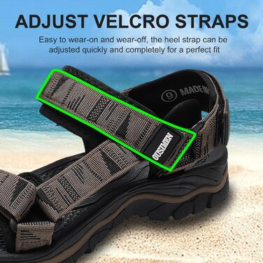 Чоловічі трекінгові сандалі SYKT для туризму та відпочинку (армійний зелений, 40 EU)