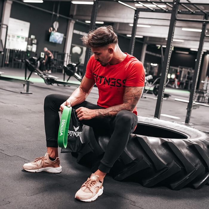 Еластичні гумки для фітнесу: набір 6шт/5шт для силових тренувань та домашнього спортзалу (жовтий, червоний, чорний, фіолетовий, зелений, синій)