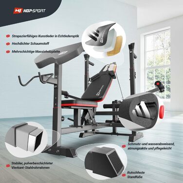 Універсальна силова лава Hop-Sport HS-1075 для фітнесу та тренувань, багатофункціональна тренажерна станція