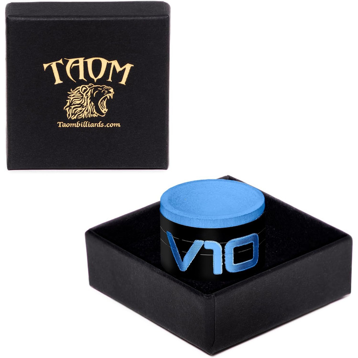 TAOM V10 Більярдний кий преміум класу з крейдою блакитного кольору в брендовій коробці