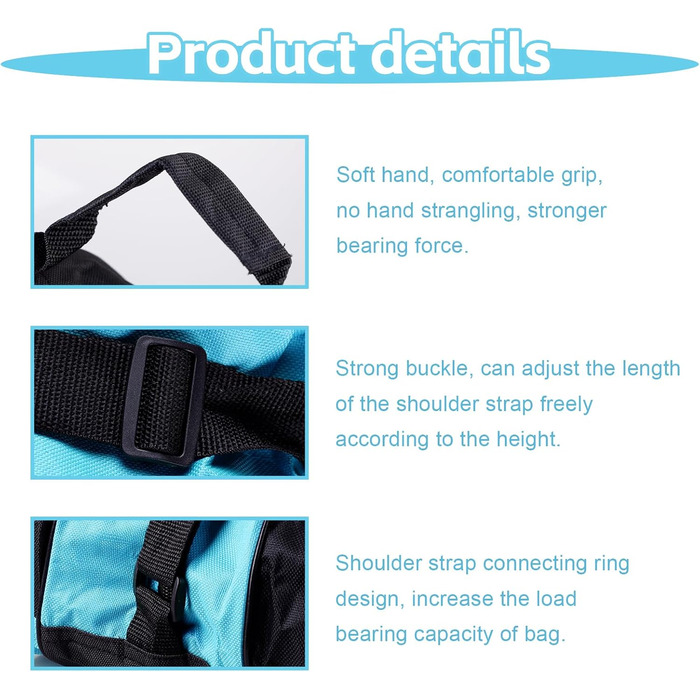 Сумка для роликових ковзанів та ковзанів, блакитна, універсальна (жіноча, чоловіча, дитяча)