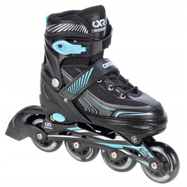 Регульовані ролики CROXER Optima Black/Mint, розмір 39-42, каучукові колеса, підшипники ABEC7
