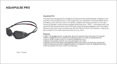 Окуляри для плавання Speedo Aquapulse Pro для дорослих, унісекс
