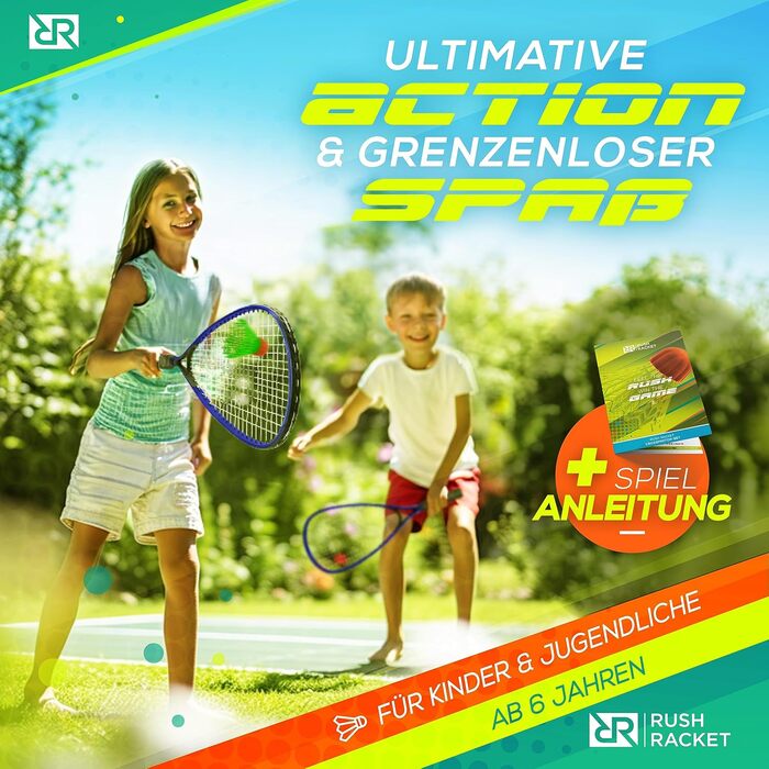 Набір для кросмінтону Rush Racket Junior, 2 ракетки, синій