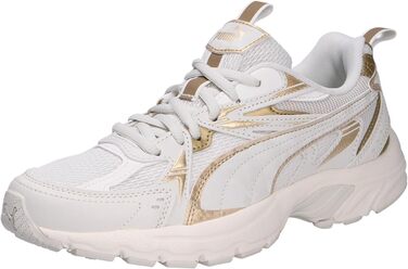 Кросівки PUMA Milenio Tech для жінок, 38 EU, Vapor Gray, Puma Gold, Warm White