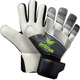Воротарські рукавички Erima Skinator Hybrid Match 11 чорні/білі/зелені, футбольні, преміум-якість