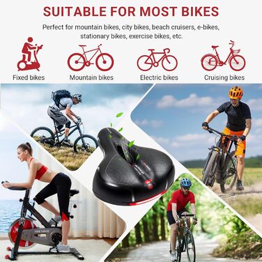 Зручний велосипедний сідло Dellyy для жінок та чоловіків: Trekking, E-Bike, MTB, шосе, Citybike