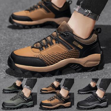 Черевики для трекінгу та хайкінгу чоловічі, водонепроникні, легкі, зручні, антиколізійні, для туризму та трейлраннінгу (39 EU, чорний)