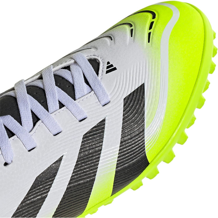 Футбольні бутси adidas Predator Club Turf для унісекс (46 2/3 EU, білий/чорний/лимонний)