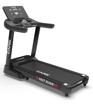 CARE FITNESS Fast Runner SP: Електричний біговий тренажер з регулюванням нахилу та складний - до 22 км/год, 20 рівнів нахилу, 57 програм, Kinomap