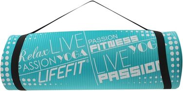 Килимок для йоги LIFEFIT EXLUZIV PLUS світло-блакитного кольору