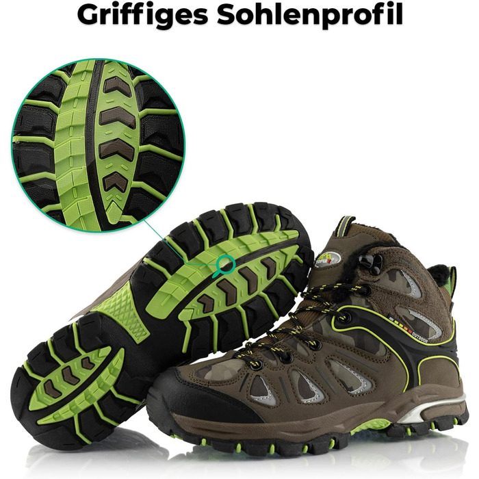 Теплі трекінгові черевики для жінок та чоловіків, хакі, камуфляж, розмір 36 EU