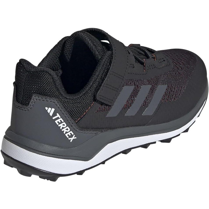 Дитячі кросівки adidas Terrex Agravic Flow для трейлраннінгу, унісекс, з липучкою, 30 EU, чорно-сіро-помаранчеві
