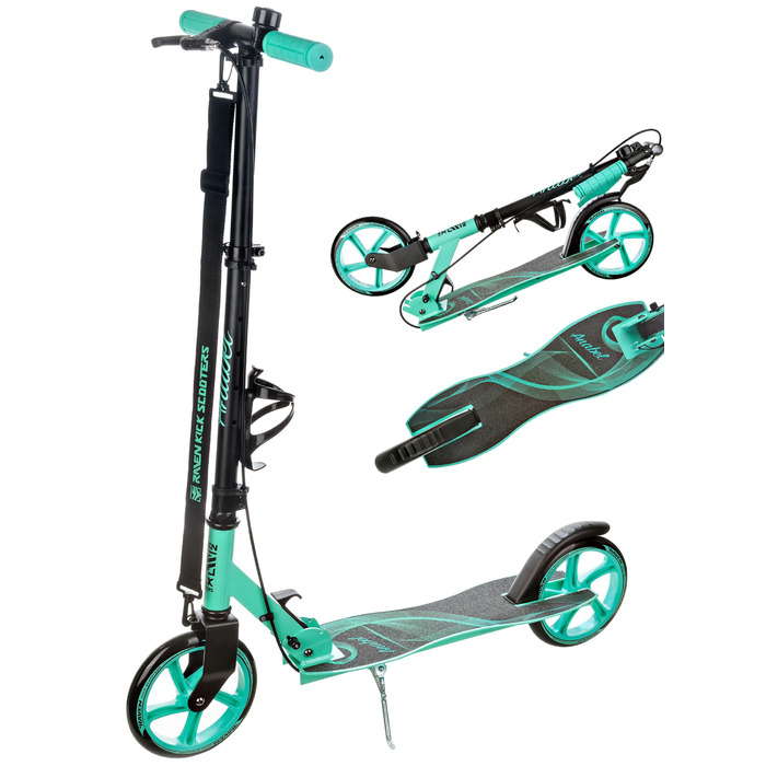 Скутер RAVEN Roller Tretroller Kickscooter для дітей та дорослих | Складний | Регульована висота | Ремінь для перенесення | Дзвінок | Тримач для пляшки