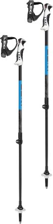 Дитячі лижні палиці LEKI Drifter Vario S, 90-120 см, чорні-блакитні-антрацит