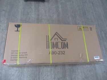 Горизонтальний велотренажер HOMCOM з LCD-дисплеєм, 8-рівневий магнітний опір, для дому, до 110 кг, метал+ABS, 121,5-136x62,5x98 см
