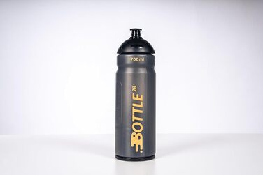 Велосипедна пляшка Bottle28 700 мл з магнітним тримачем і інтегрованим відсіком для інструментів, димчасто-чорна/зелена, вироблено в Німеччині