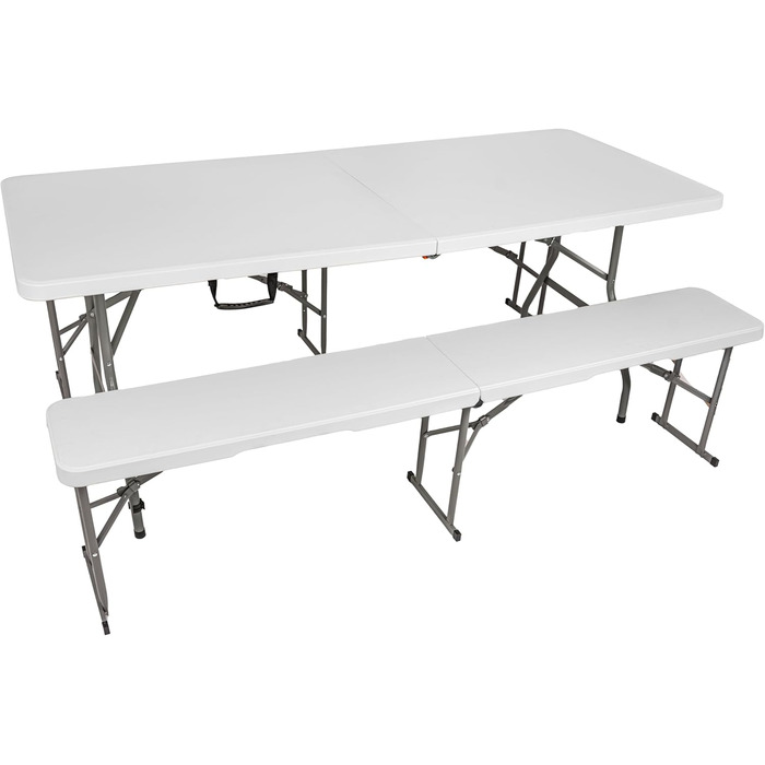 Складаний стіл для кемпінгу Karl Hausmann 180x75x74 см - білий
