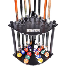 Стійка для більярдних київ з лічильником очок на 8 київ та кулі, чорного кольору