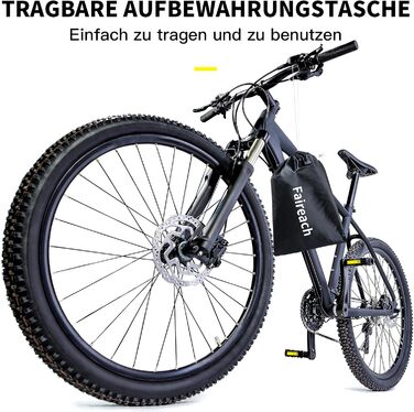 Водонепроникний чехол для велосипеда з отворами для замка – вкл. сумка для зберігання – захист від дощу, снігу та UV для велосипедів та електровелосипедів, чорний, на 2 велосипеди (420D)