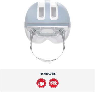 ABUS Stadthelm HUD-Y ACE – стильний велосипедний шолом з візором і магнітним LED-ліхтарем, що заряджається – для жінок і чоловіків