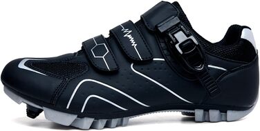 Чоловічі велотуфлі MTB для гірського велосипеда, сумісні з SPD, для їзди в приміщенні та на вулиці, з швидкою застібкою, 43 EU