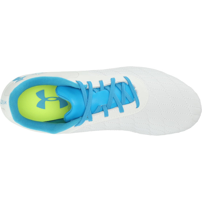 Кросівки футбольні Under Armour Magnetico Select 3.0 FG Unisex, 38.5 EU, білий/капрі жовтий, висока видимість