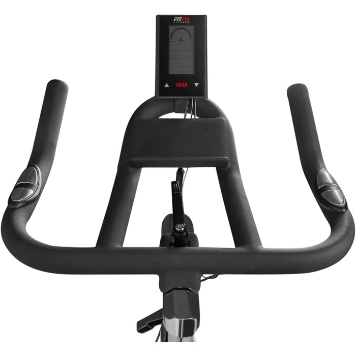 Велотренажер FITFIU Fitness BESP-500 з регульованим опором, 24 кг маховиком, датчиком пульсу, LCD-дисплеєм та регульованим сідлом для домашніх тренувань