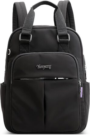 Жіночий рюкзак POSSOBAG з нейлону, водонепроникний, модний, для ноутбука 14 дюймів, універсальний рюкзак-сумка з ручкою, для навчання, подорожей і щоденного використання, чорний