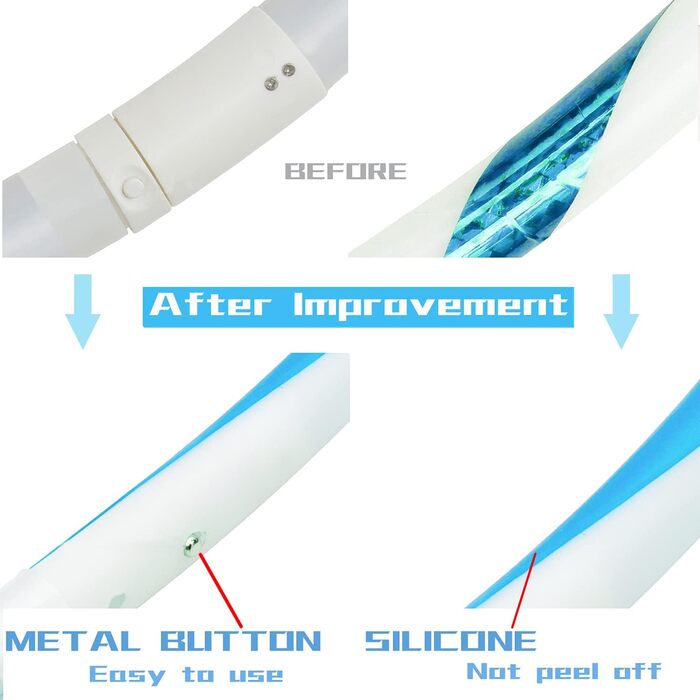LED Хулахуп для дорослих, 10 кольорів, стробоскоп, фітнес, танці, схуднення, світиться, 60 см, синій