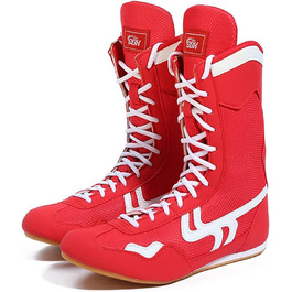 Жіночі борцовки DAMANDO, хай-топ, для бодібілдингу, дихаючі, для боксу, змагань та тренувань, червоний, 39 EU