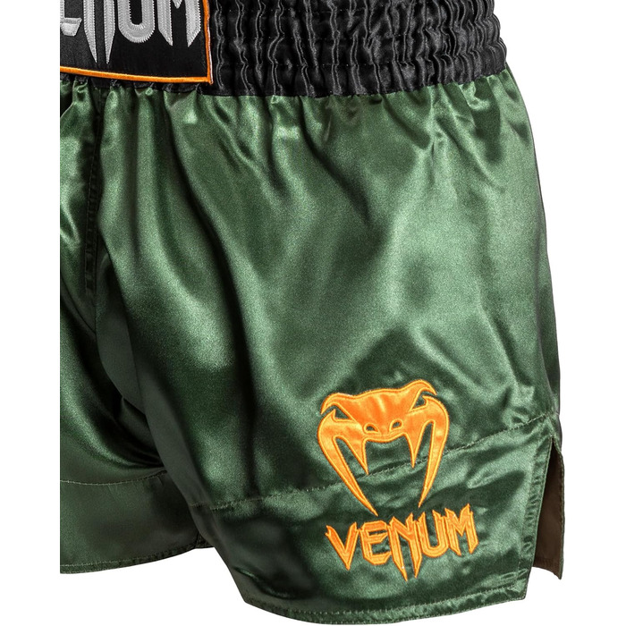Шорти для тайського боксу Venum Classic Muay Thai (Зелений/Чорний/Золотий, M Slim)
