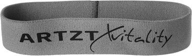 Тканинна фітнес-стрічка ARTZT vitality Theraband Loop Band, сіра, важка, 30 см, для тренування рук, ніг, сідниць і пресу, 3 рівні опору, вироблено в Німеччині