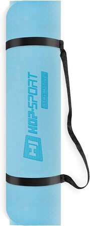 Килимок для йоги Hop-Sport HS-T006GM з TPE, нековзний, складаний, для пілатесу та фітнесу, 183x61x0,6 см, синій/темно-синій