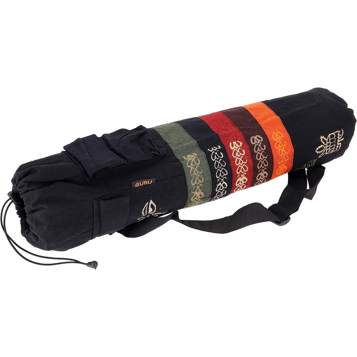 Бохо сумка для йога-мату GURU SHOP, батик, зелена, унісекс, бавовна, 70x23x13 см, з Непалу