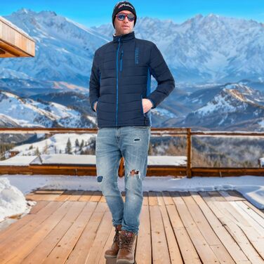 Чоловіча зимова куртка Nebuus GRAFFITY (темно-синій, кобальт, розмір S)