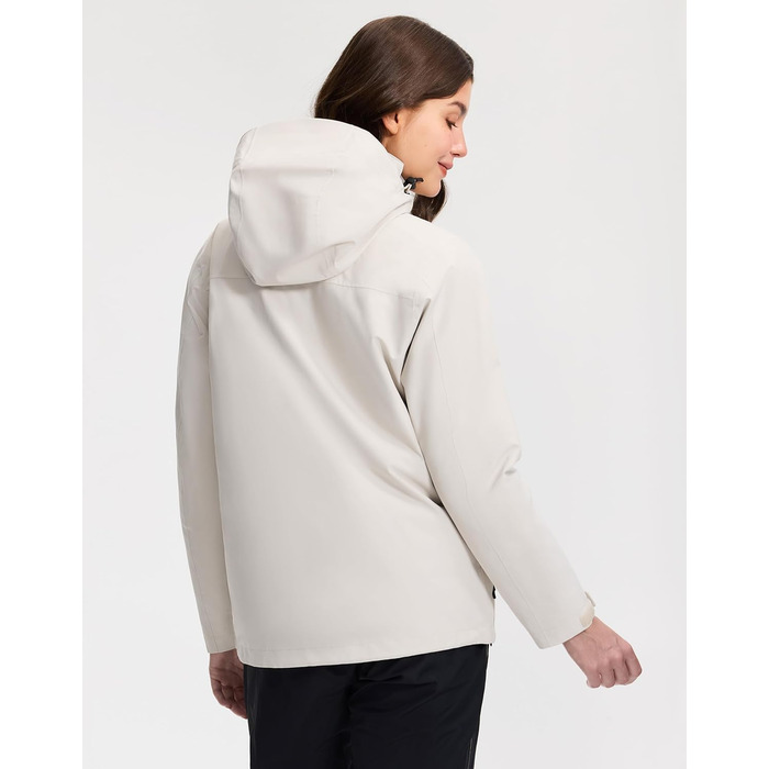 Зимова куртка Pioneer Camp для жінок – 3 в 1, для катання на лижах та сноуборді, водонепроникна, дихаюча, з бавовняною підкладкою (Світло-хакі, XXL)