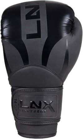 Боксерські рукавички LNX Nitro 10 Oz чорні для боксу, кікбоксингу, муай-тай, MMA, чоловічі, жіночі, дитячі, тренувальні