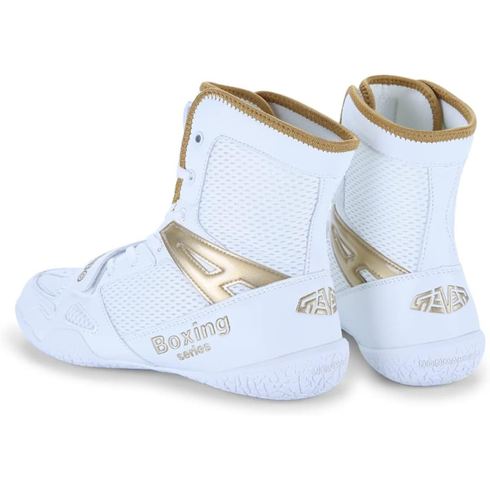 Чоловічі боксерські черевики для тренувань та фітнесу, білі (35 EU, Gold)