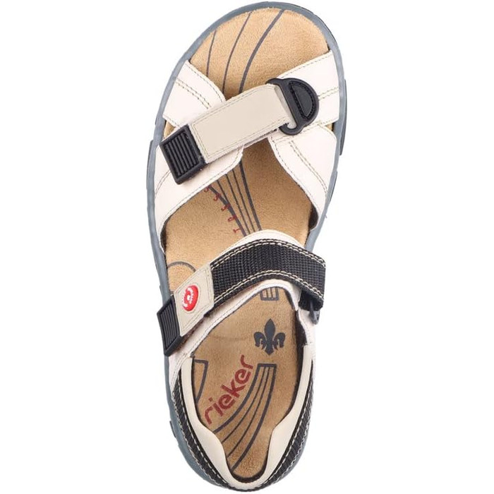 Жіночі сандалії Rieker 68851, класична модель, кремовий/грибний колір, розмір 37 EU